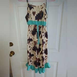 Girls Cowgirl Print Romper Sz 10/12